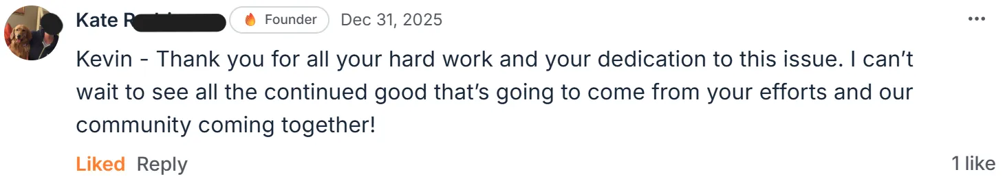 Testimonial from Kate R.