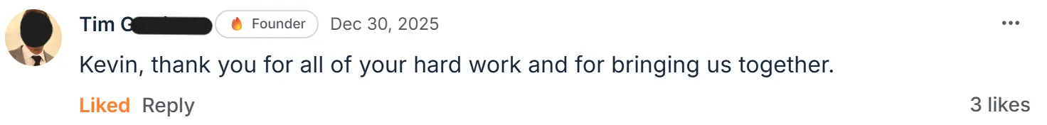 Testimonial from Tim G.